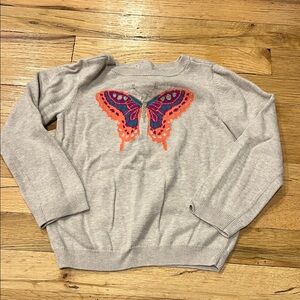 Crazy 8 Gray Sweater with Colorful Butterfly Design 5T